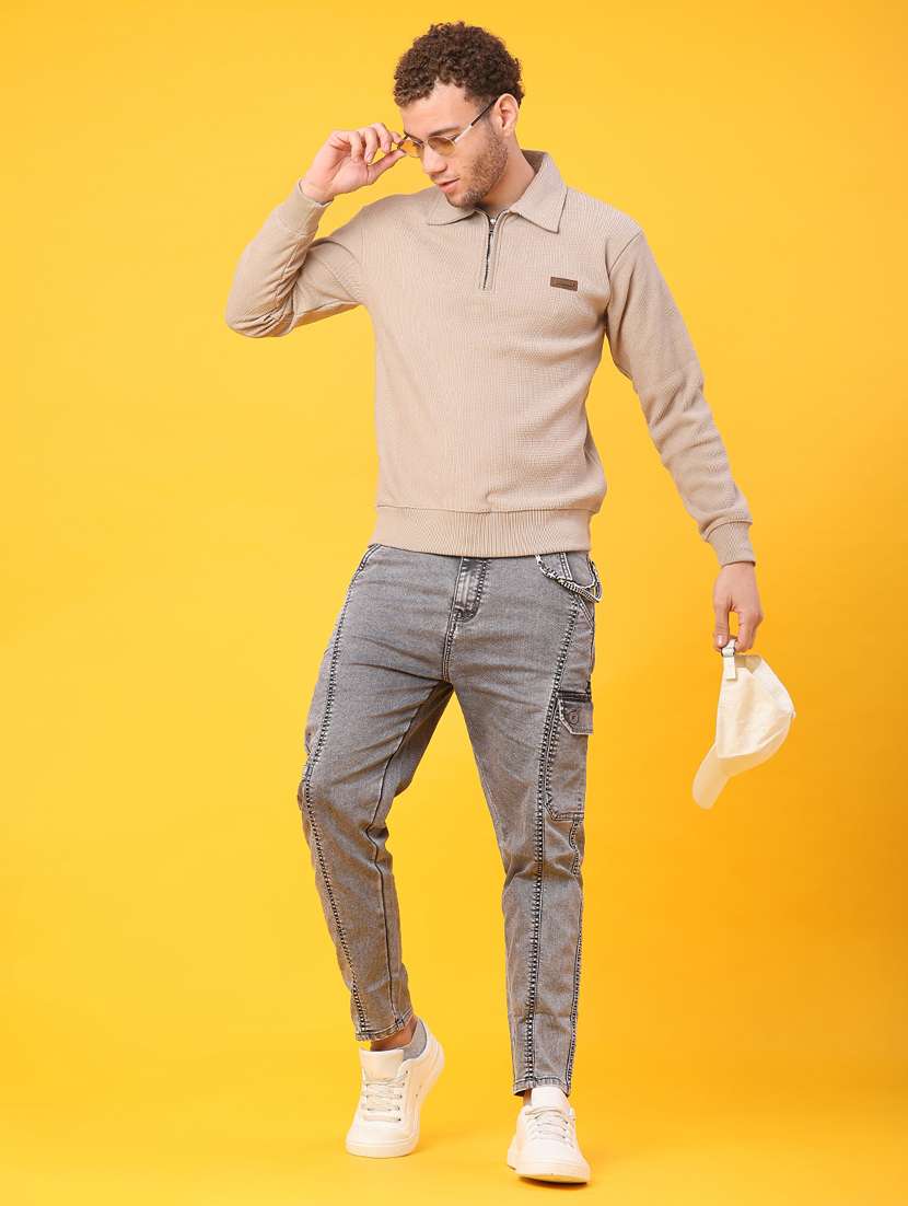 men self design long sleeve regular fit sweatshirt - 22092794 -  Standard Image - 4