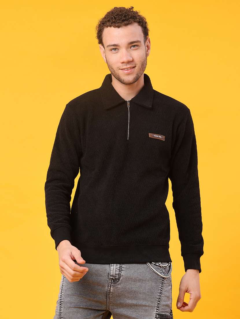 men self design long sleeve regular fit sweatshirt - 22092805 -  Standard Image - 1