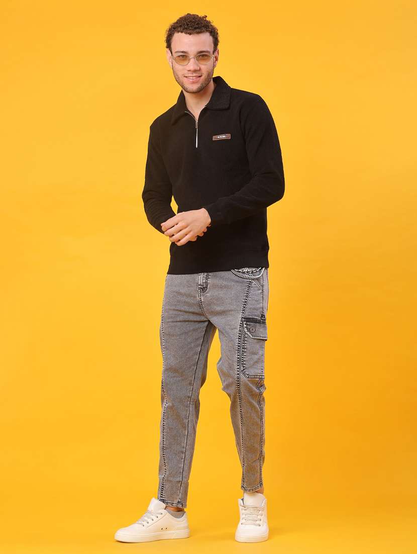 men self design long sleeve regular fit sweatshirt - 22092805 -  Standard Image - 4