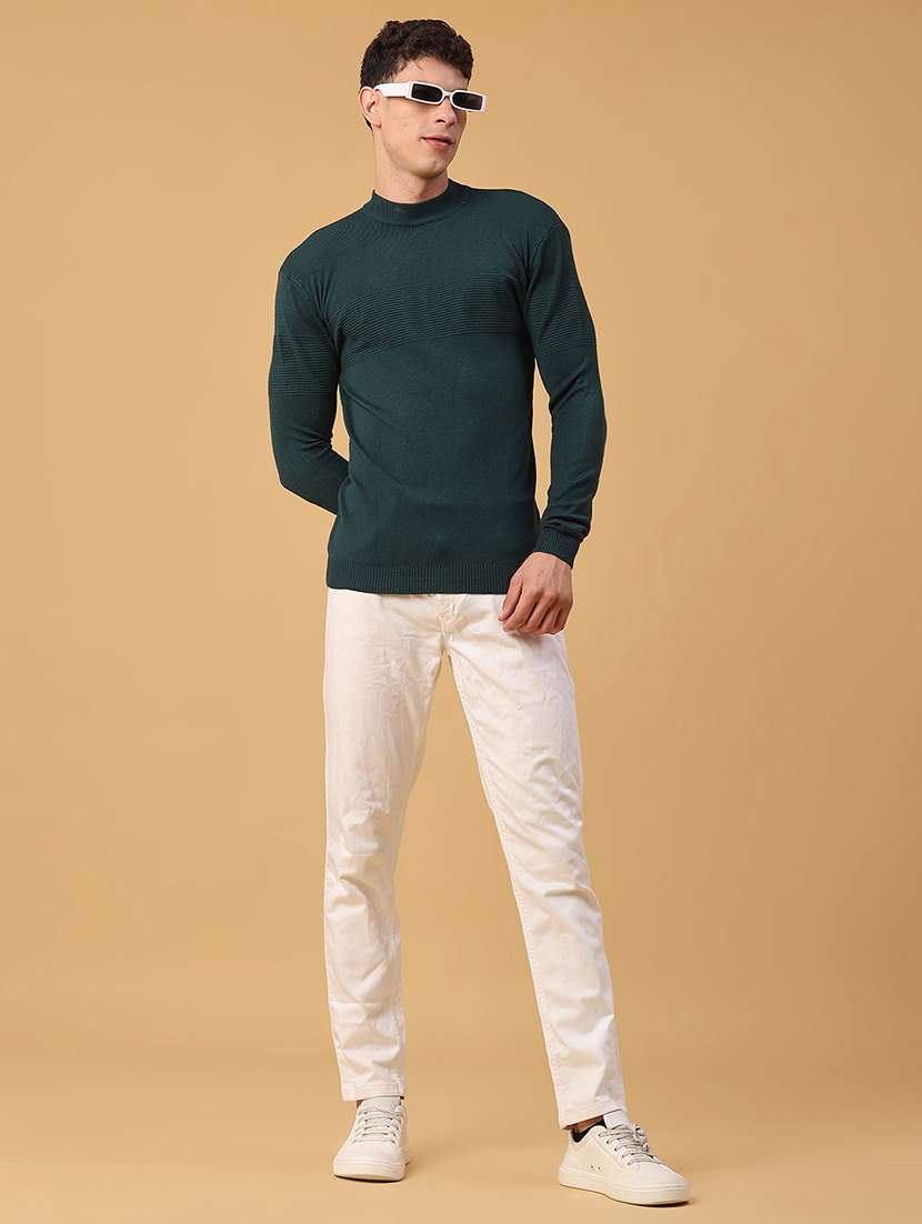 men self design long sleeve regular fit pullover  - 22092821 -  Standard Image - 4