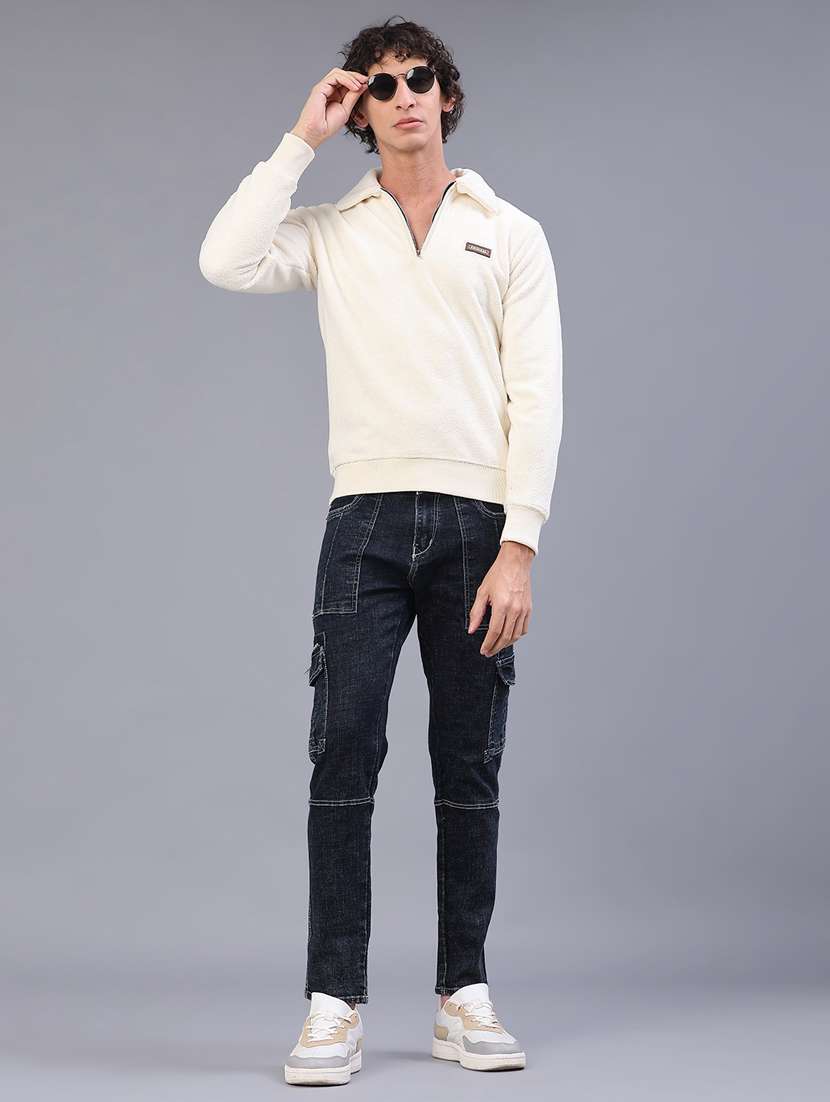 men self design long sleeve regular fit sweatshirt - 22092825 -  Standard Image - 4