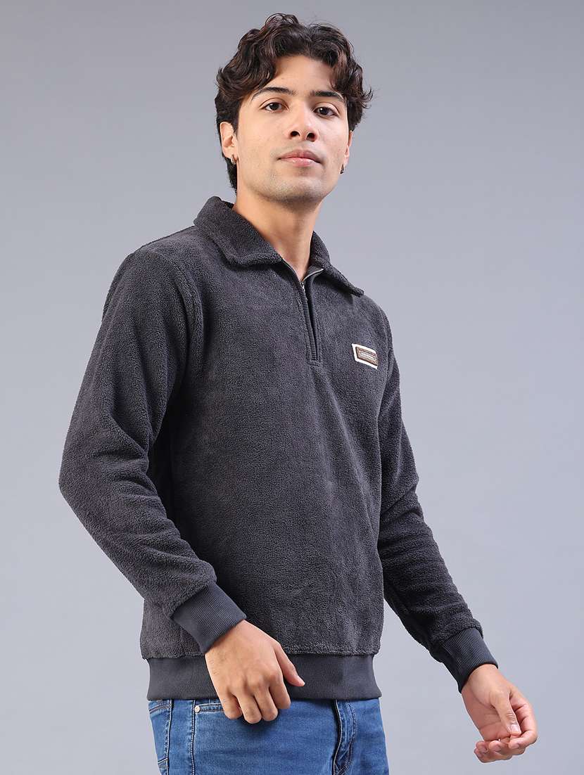 men self design long sleeve regular fit sweatshirt - 22092826 -  Standard Image - 1