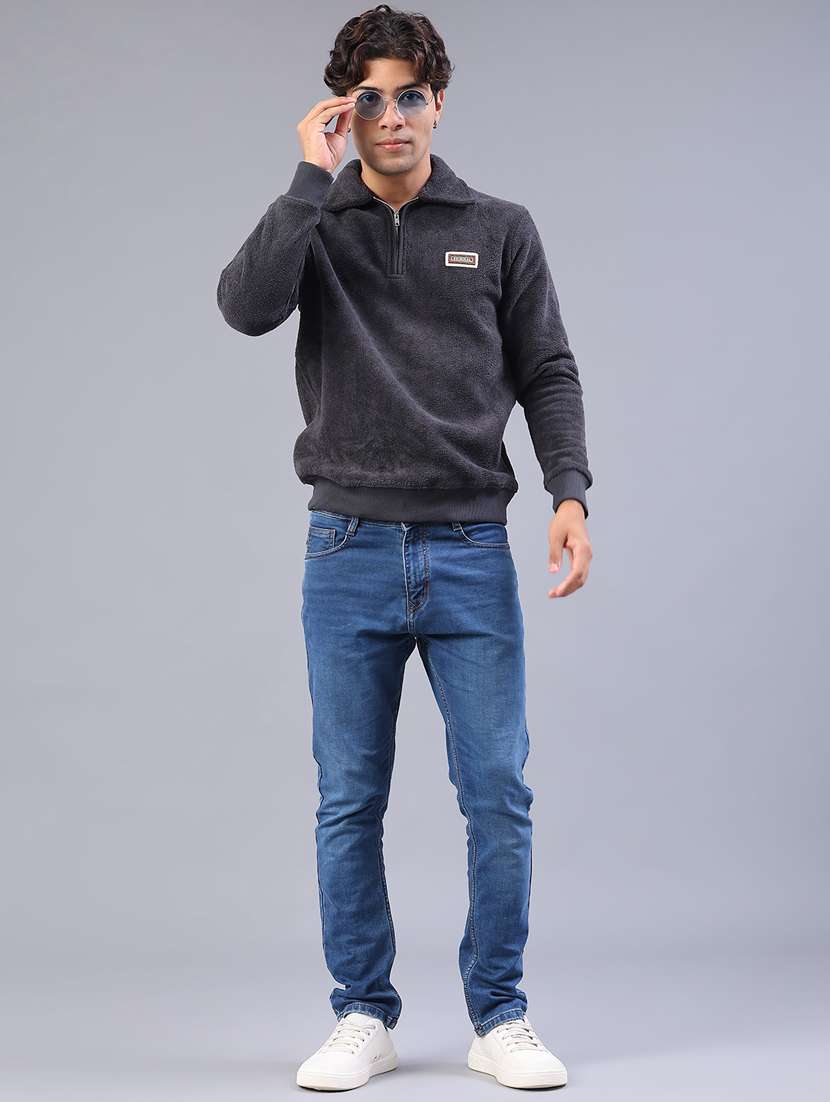 men self design long sleeve regular fit sweatshirt - 22092826 -  Standard Image - 4
