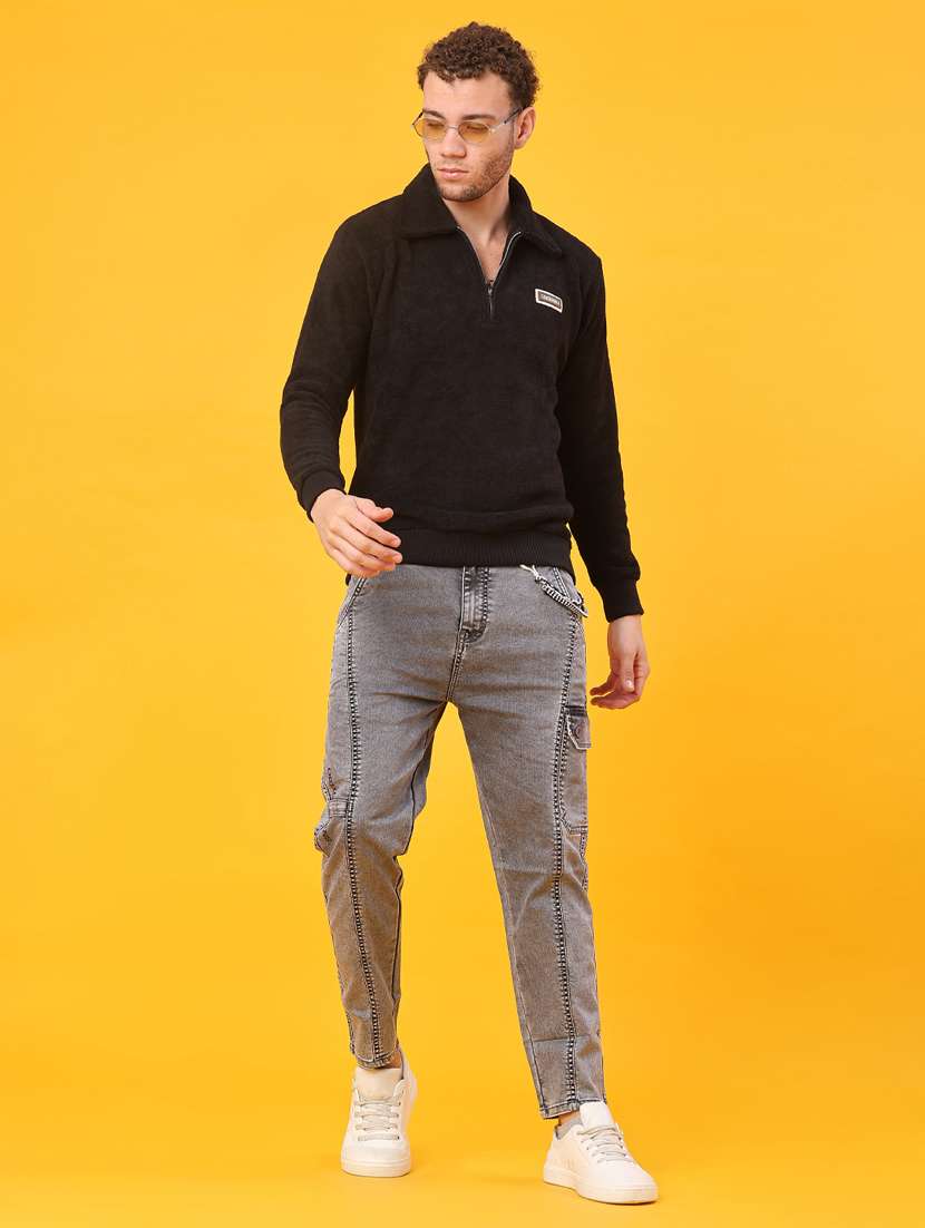 men self design long sleeve regular fit sweatshirt - 22092827 -  Standard Image - 4