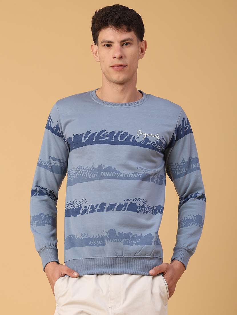 men printed long sleeve regular fit sweatshirt - 22092875 -  Standard Image - 1