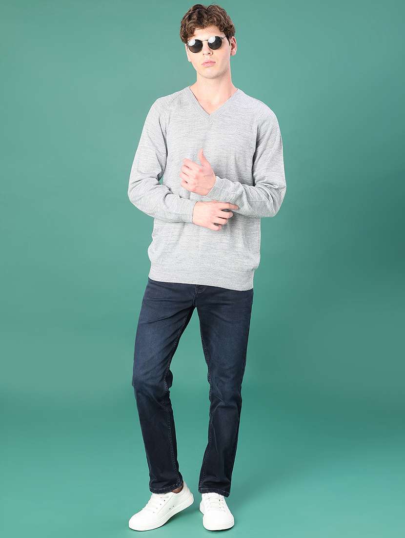 men solid long sleeve regular fit pullover - 22092922 -  Standard Image - 4