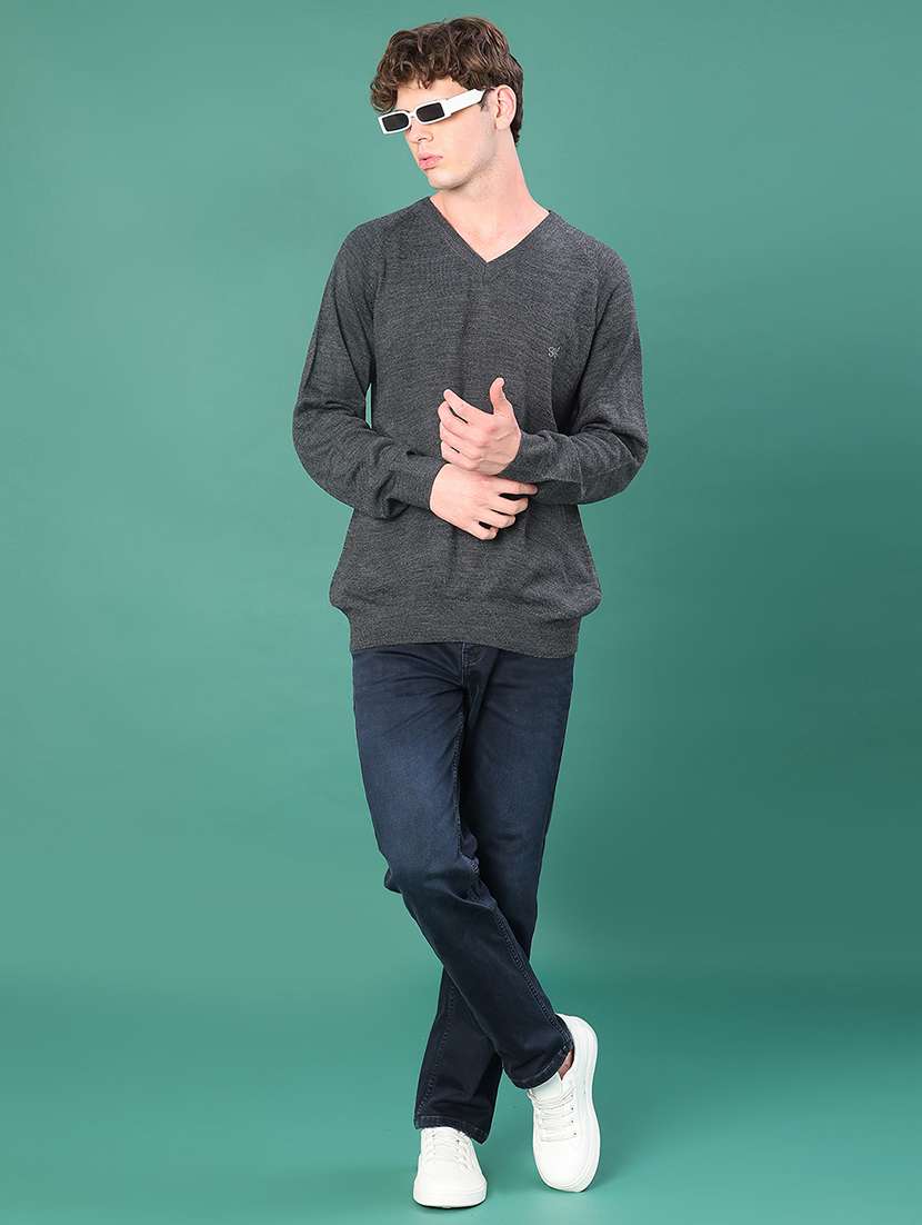 men solid long sleeve regular fit pullover - 22092923 -  Standard Image - 4