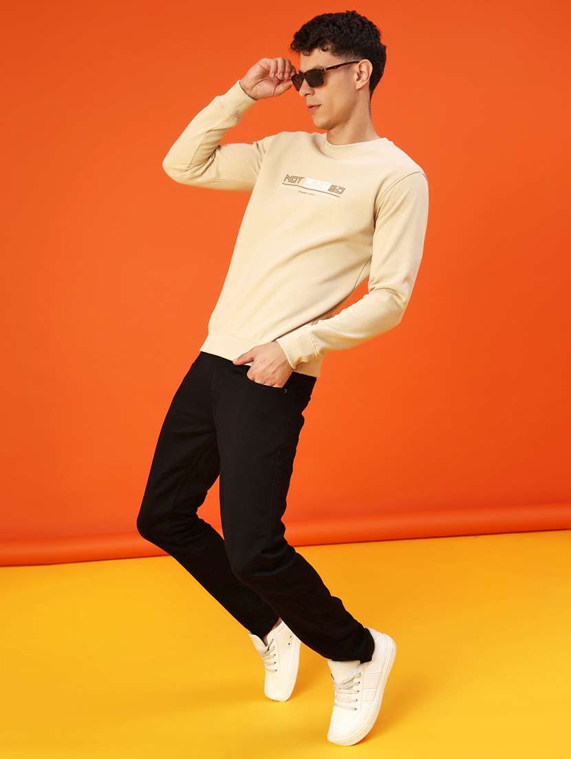 men plain mid rise full length slim fit jeans - 22092949 -  Standard Image - 4