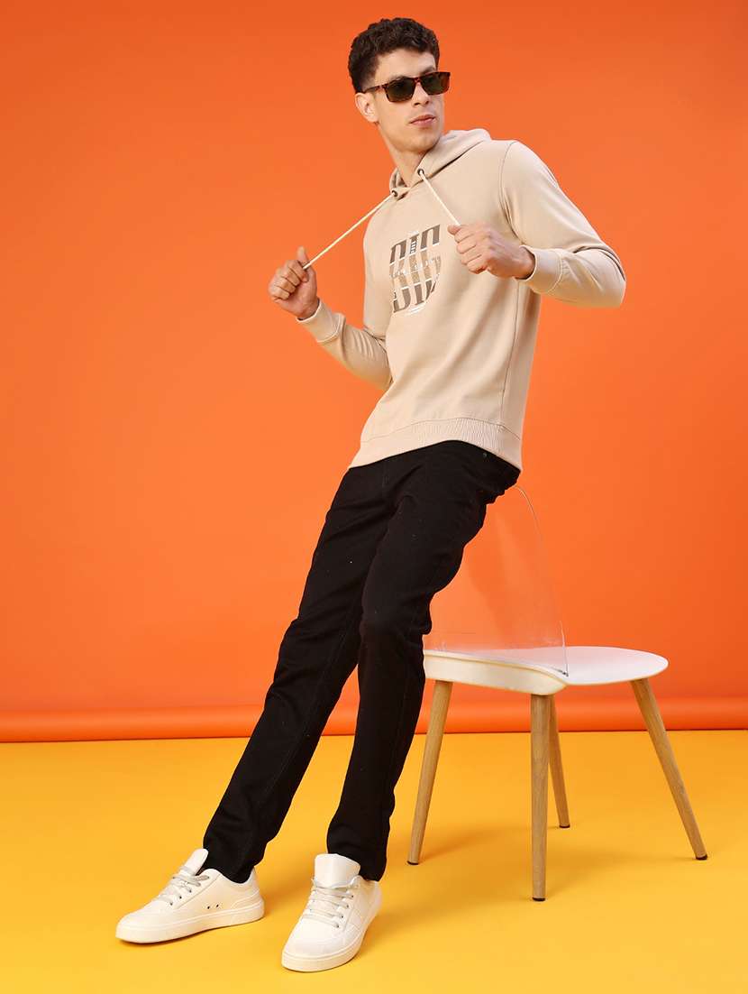 men plain mid rise full length slim fit jeans - 22092950 -  Standard Image - 4