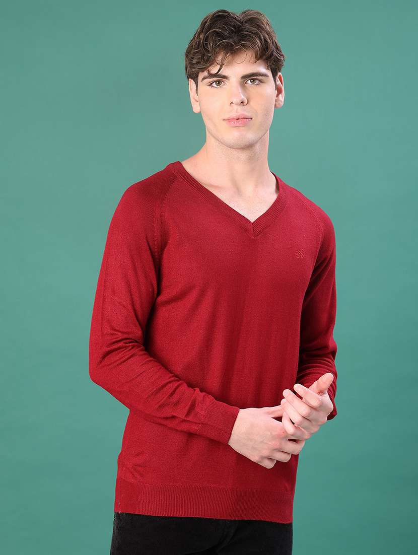 men solid long sleeve regular fit pullover - 22092962 -  Standard Image - 1