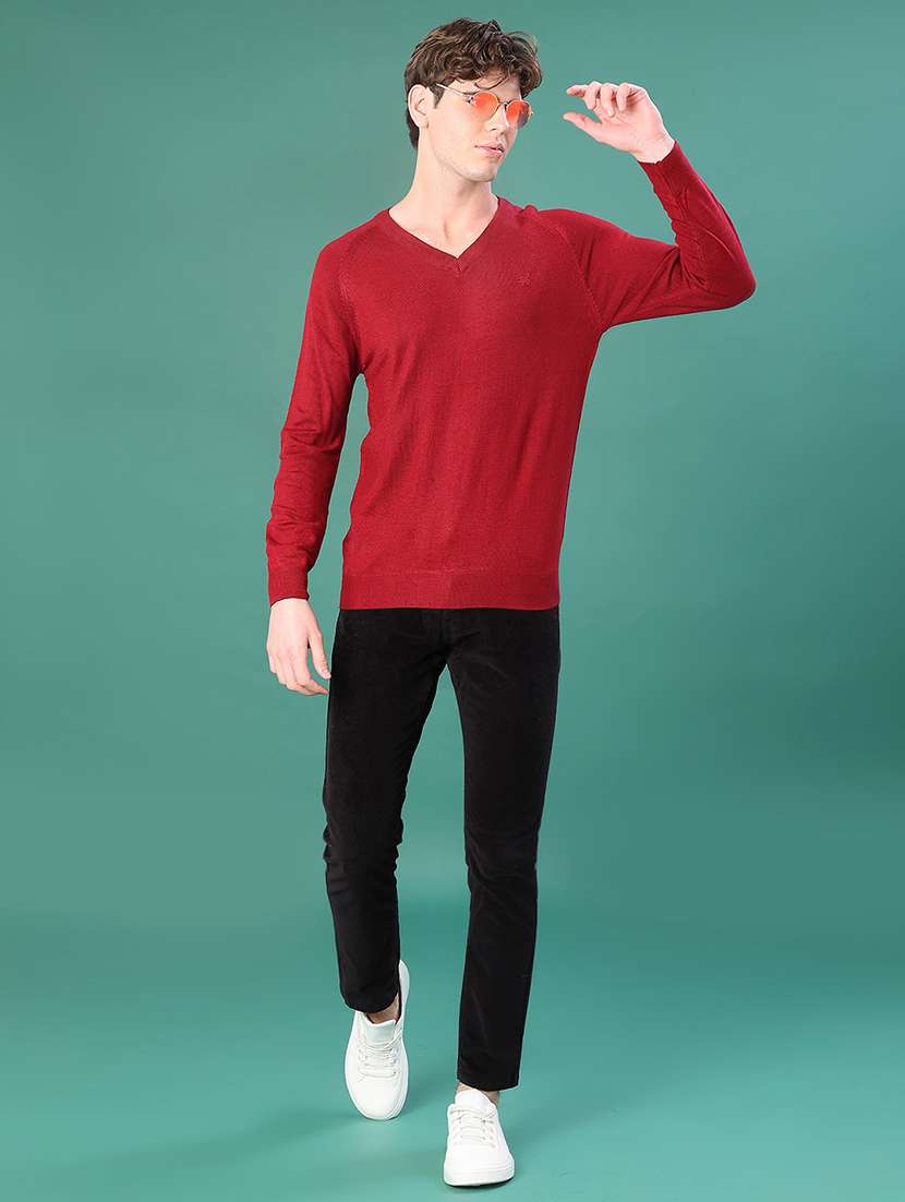 men solid long sleeve regular fit pullover - 22092962 -  Standard Image - 4
