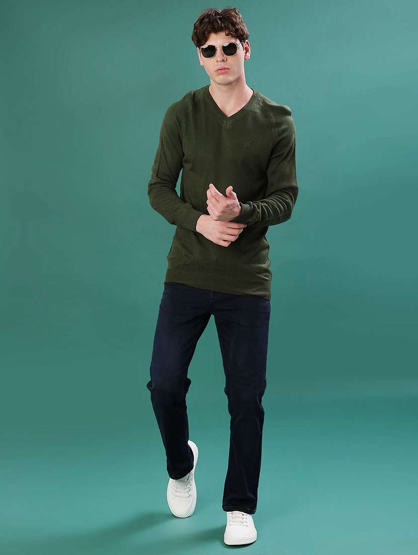 men solid long sleeve regular fit pullover - 22092963 -  Standard Image - 4