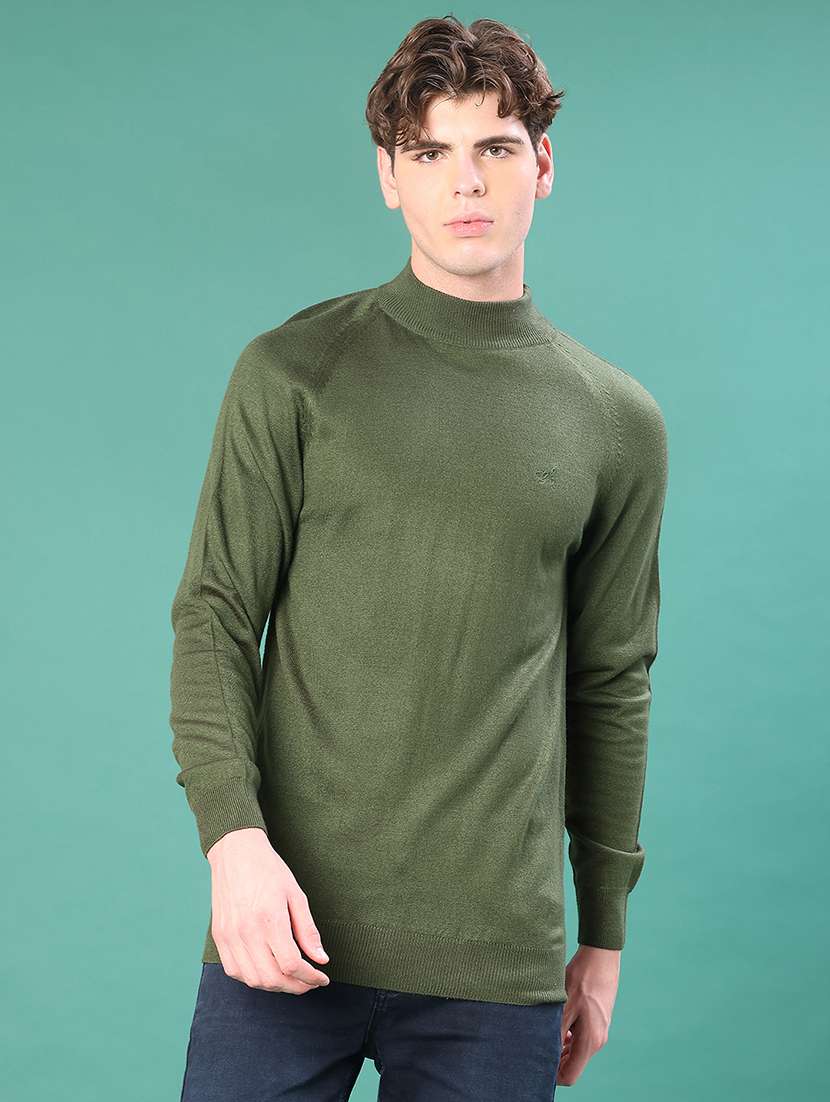 men solid long sleeve regular fit pullover - 22092966 -  Standard Image - 1