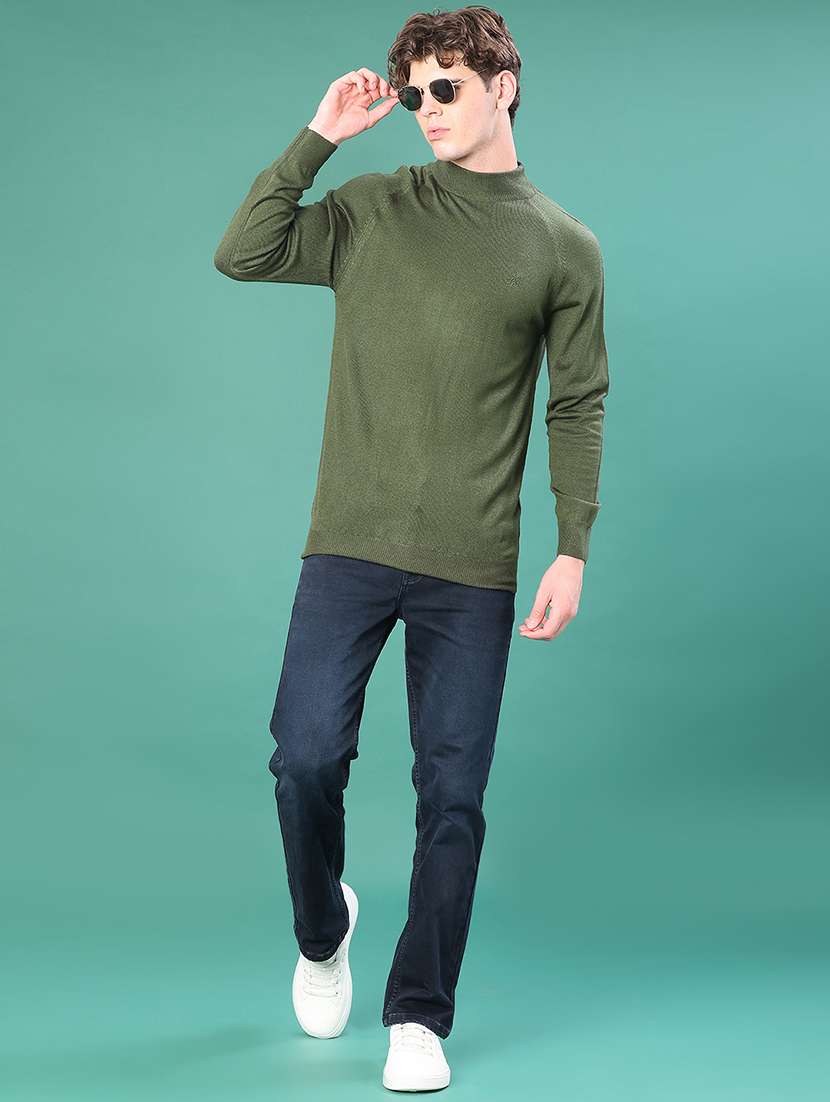 men solid long sleeve regular fit pullover - 22092966 -  Standard Image - 4
