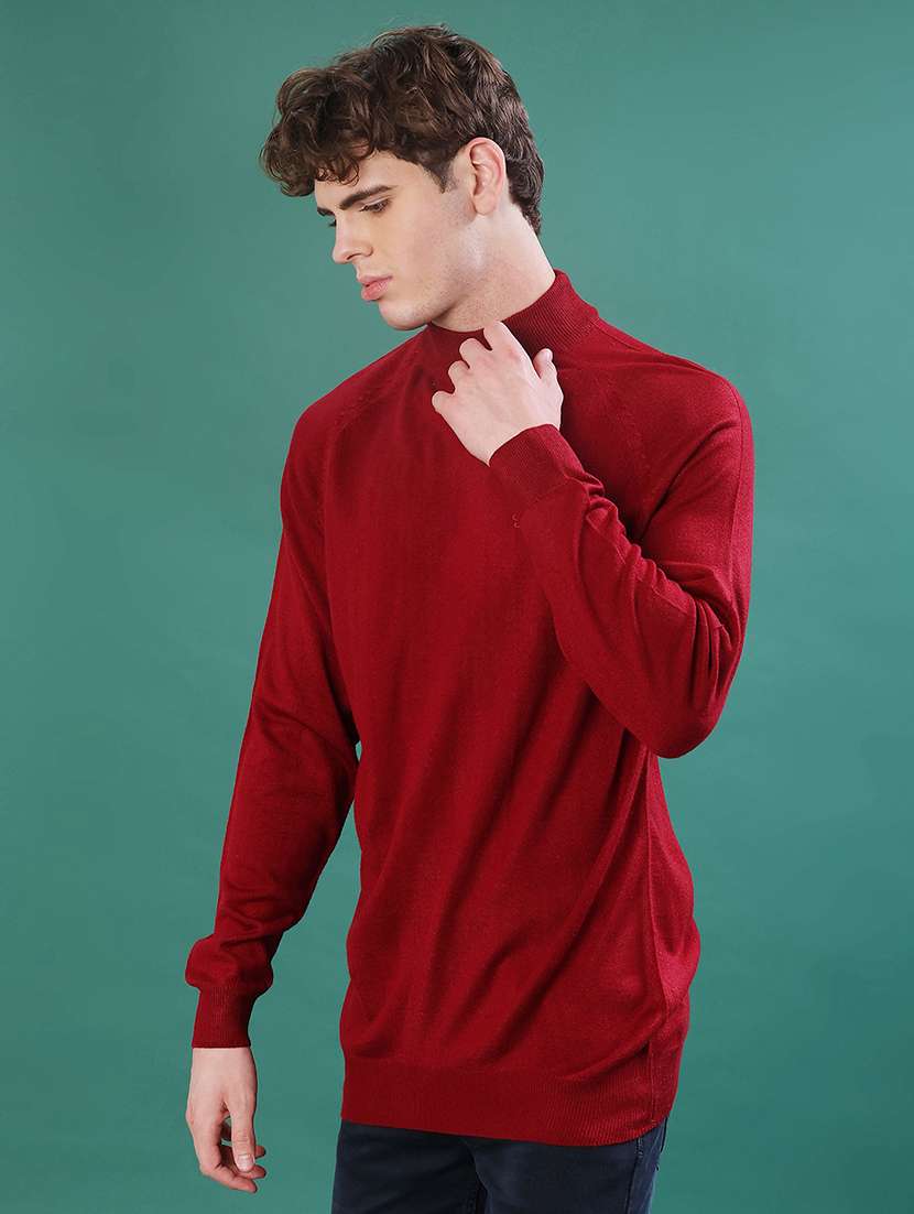 men solid long sleeve regular fit pullover - 22092967 -  Standard Image - 1