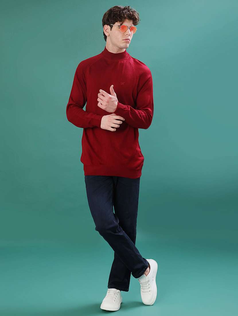 men solid long sleeve regular fit pullover - 22092967 -  Standard Image - 4