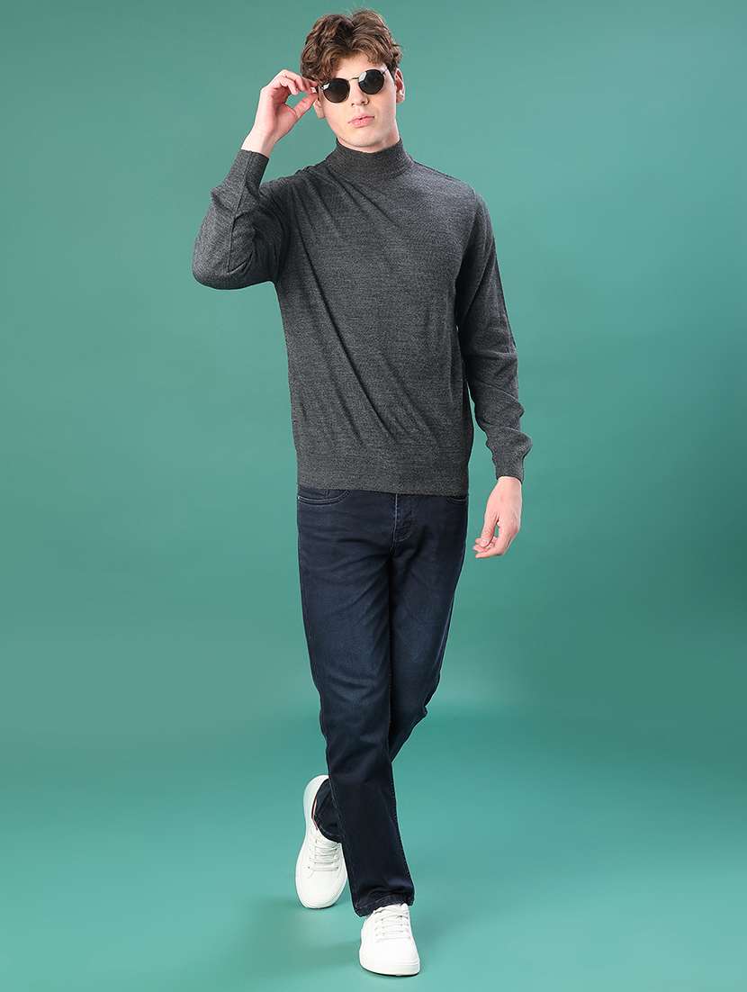 men solid long sleeve regular fit pullover - 22092968 -  Standard Image - 4