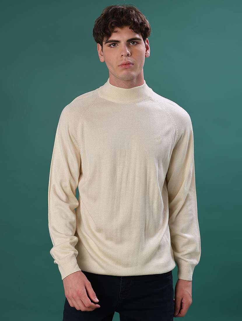 men solid long sleeve regular fit pullover - 22092969 -  Standard Image - 1