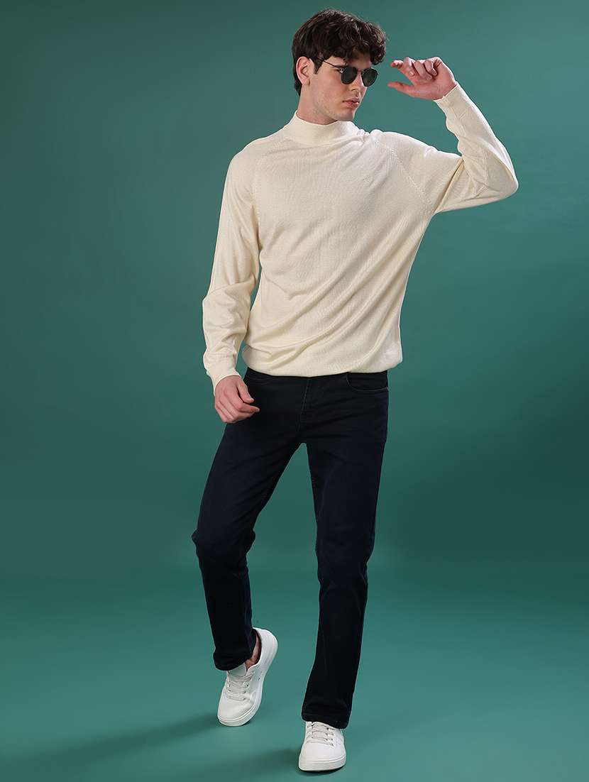 men solid long sleeve regular fit pullover - 22092969 -  Standard Image - 4