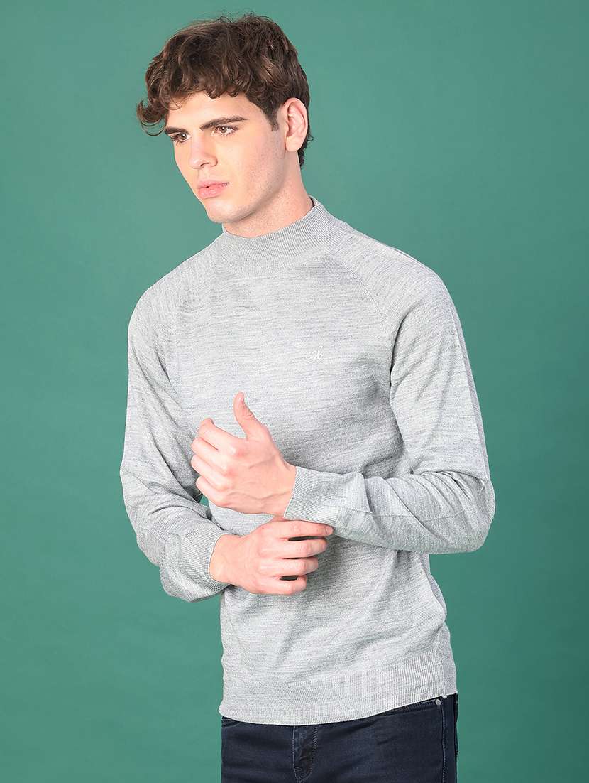 men solid long sleeve regular fit pullover - 22092970 -  Standard Image - 1