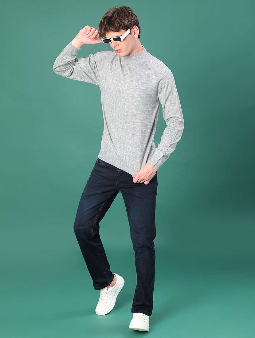 men solid long sleeve regular fit pullover - 22092970 -  Standard Image - 4