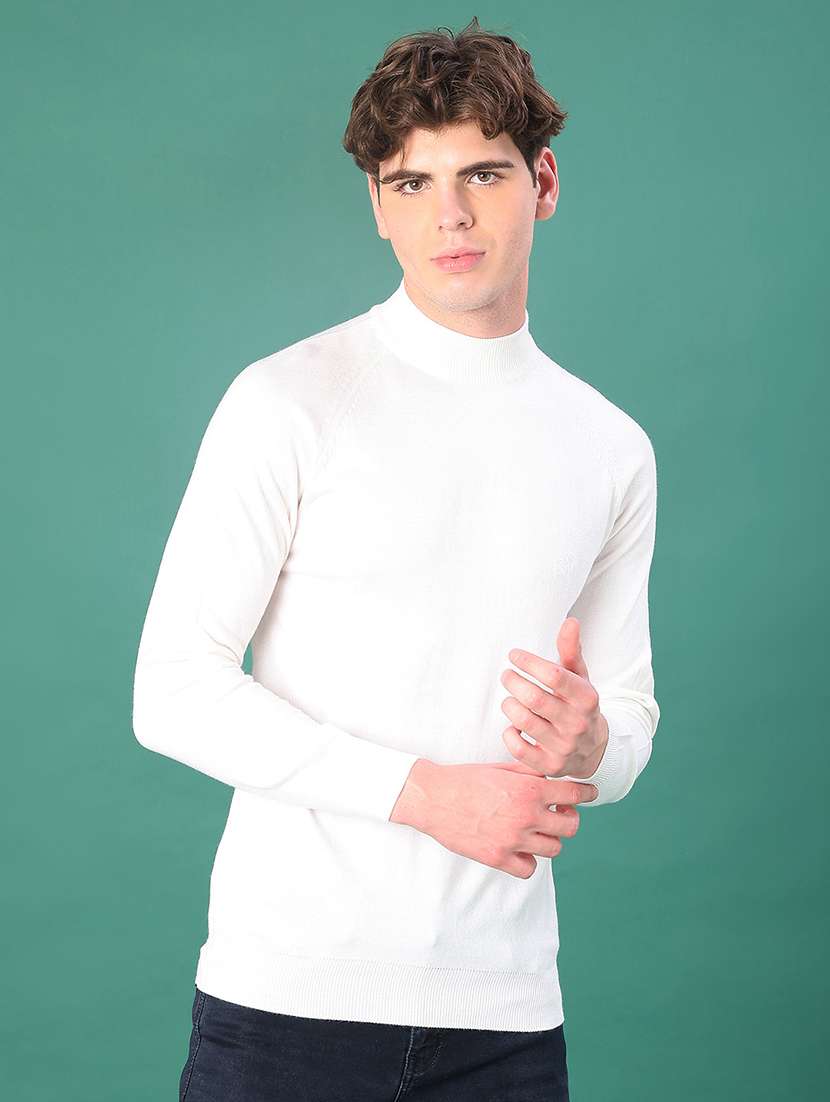 men solid long sleeve regular fit pullover - 22092971 -  Standard Image - 1