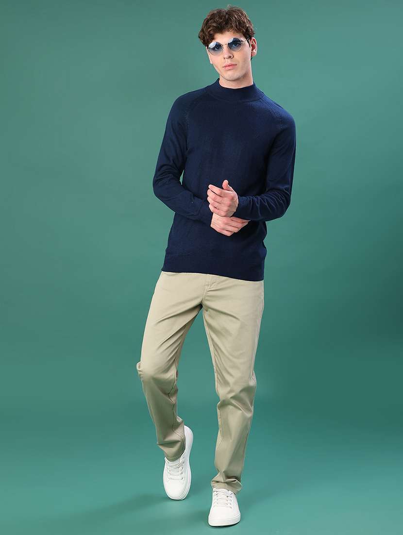 men solid long sleeve regular fit pullover - 22092972 -  Standard Image - 4