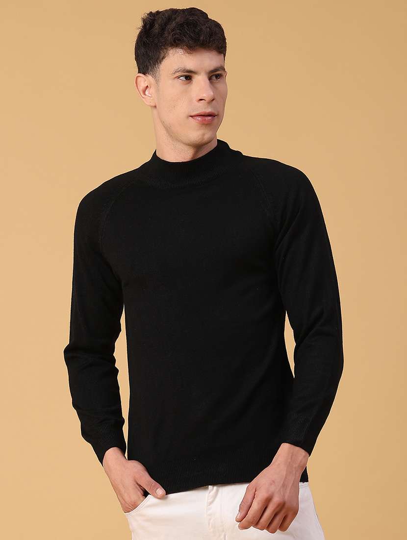 men solid long sleeve regular fit pullover  - 22092973 -  Standard Image - 1