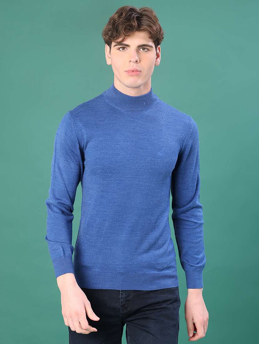 men solid long sleeve regular fit pullover - 22092975 -  Standard Image - 1