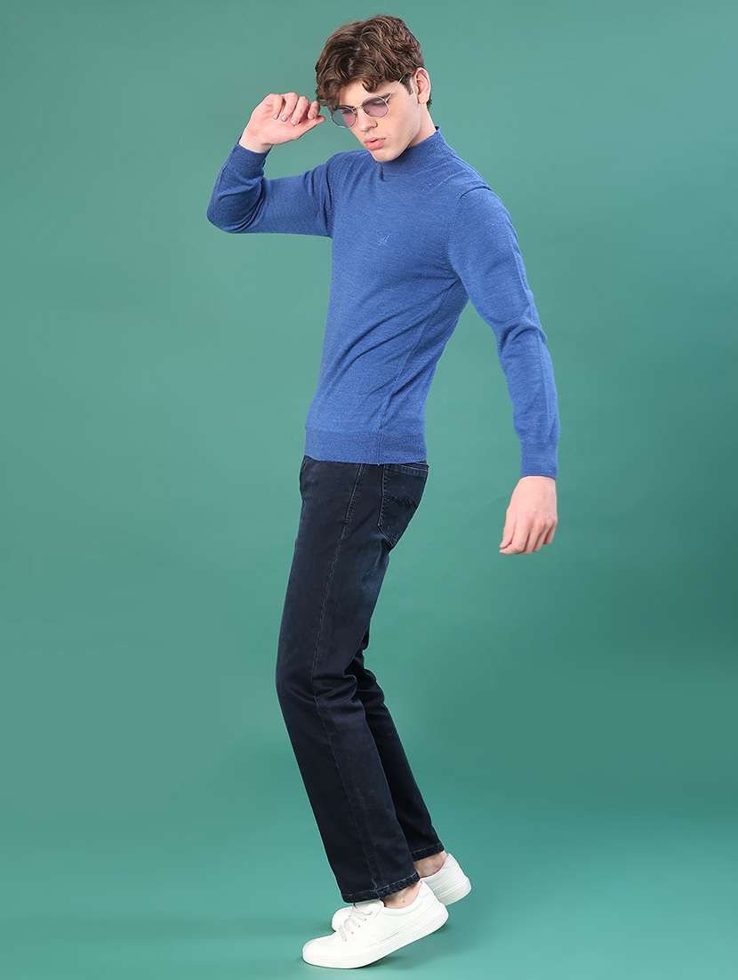 men solid long sleeve regular fit pullover - 22092975 -  Standard Image - 4