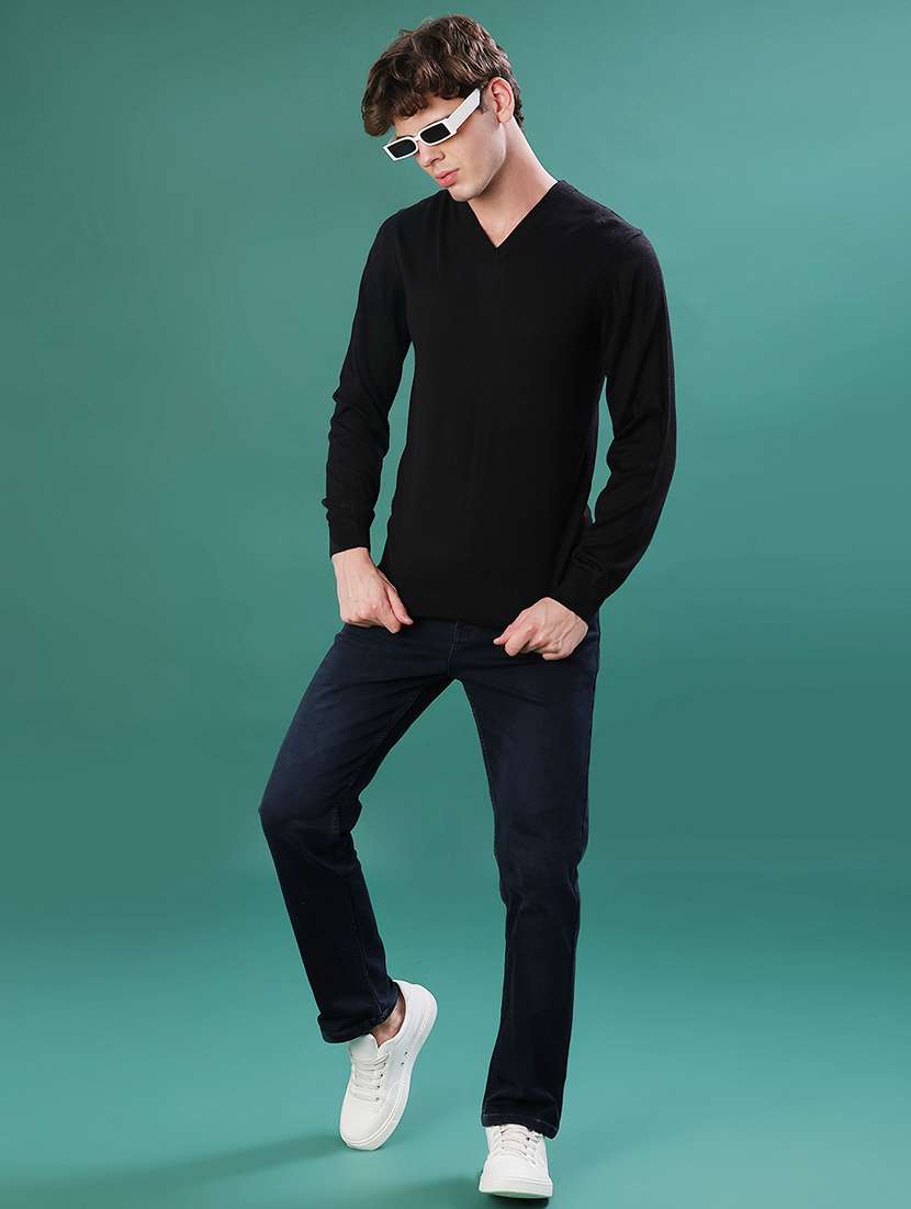 men solid long sleeve regular fit pullover - 22092976 -  Standard Image - 4