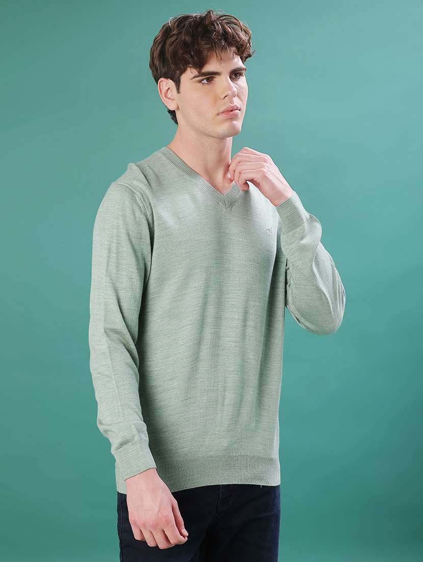 men solid long sleeve regular fit pullover - 22092978 -  Standard Image - 1
