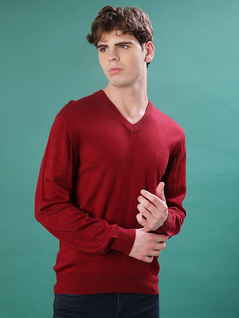 men solid long sleeve regular fit pullover - 22092980 -  Standard Image - 1