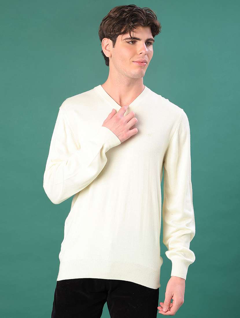 men solid long sleeve regular fit pullover - 22092982 -  Standard Image - 1