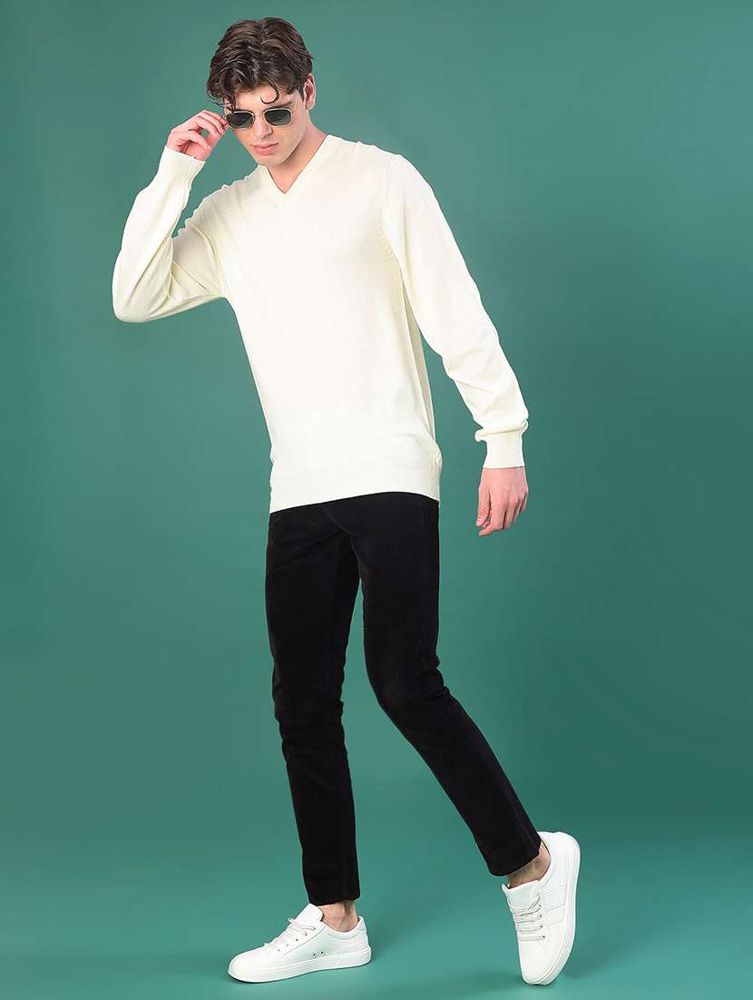 men solid long sleeve regular fit pullover - 22092982 -  Standard Image - 4