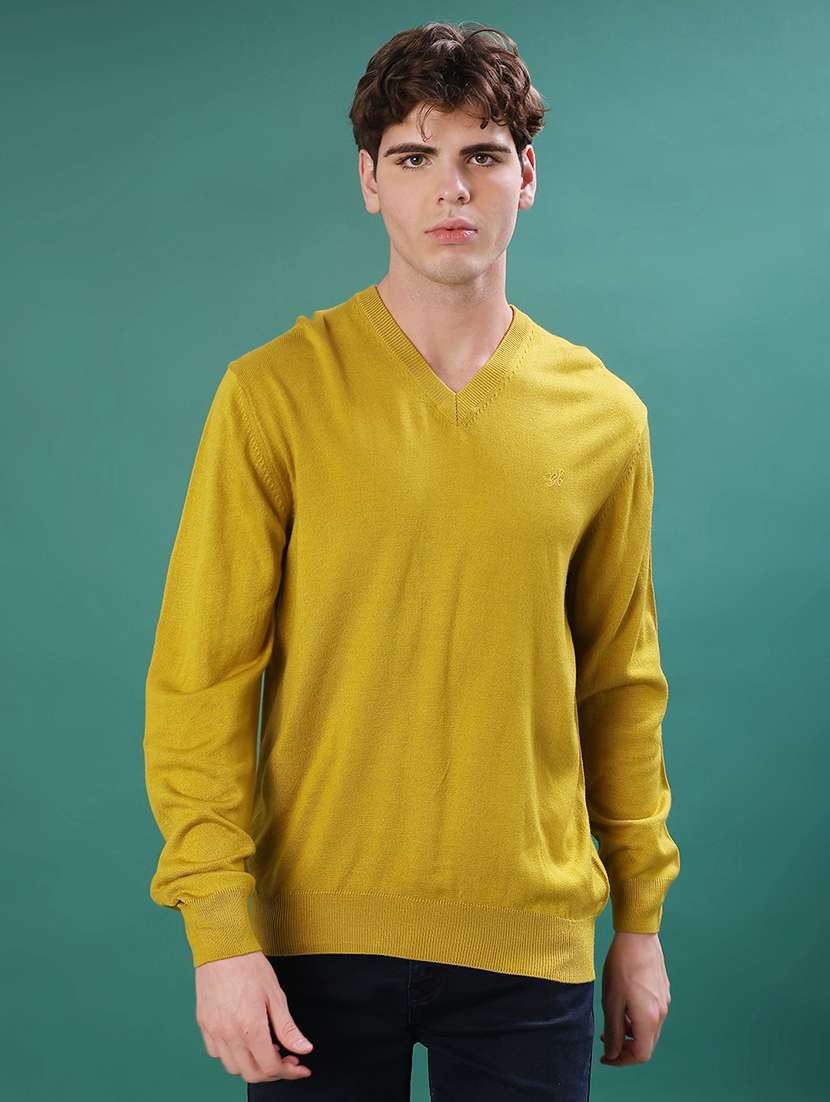 men solid long sleeve regular fit pullover - 22092983 -  Standard Image - 1
