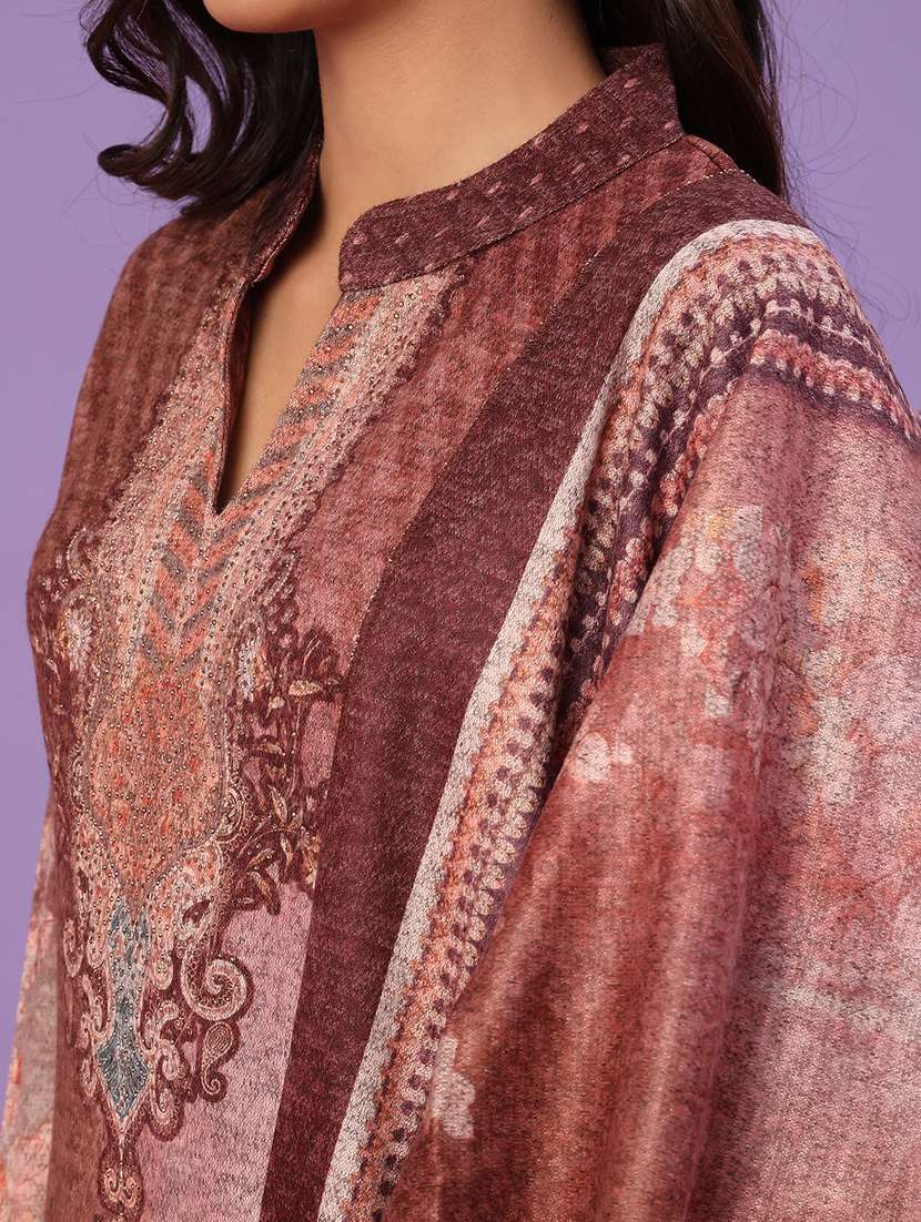 women self design long sleeve kurta pant with dupatta set - 22093058 -  Standard Image - 4