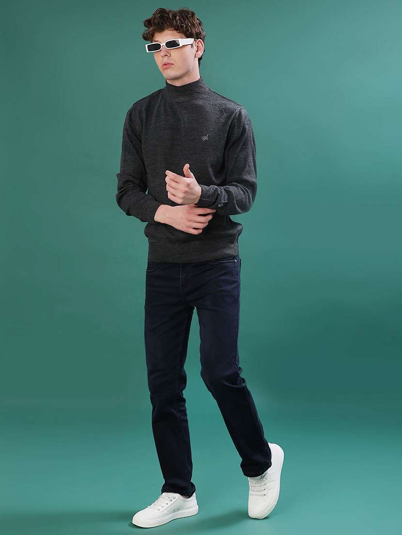 men solid long sleeve regular fit pullover - 22093064 -  Standard Image - 4