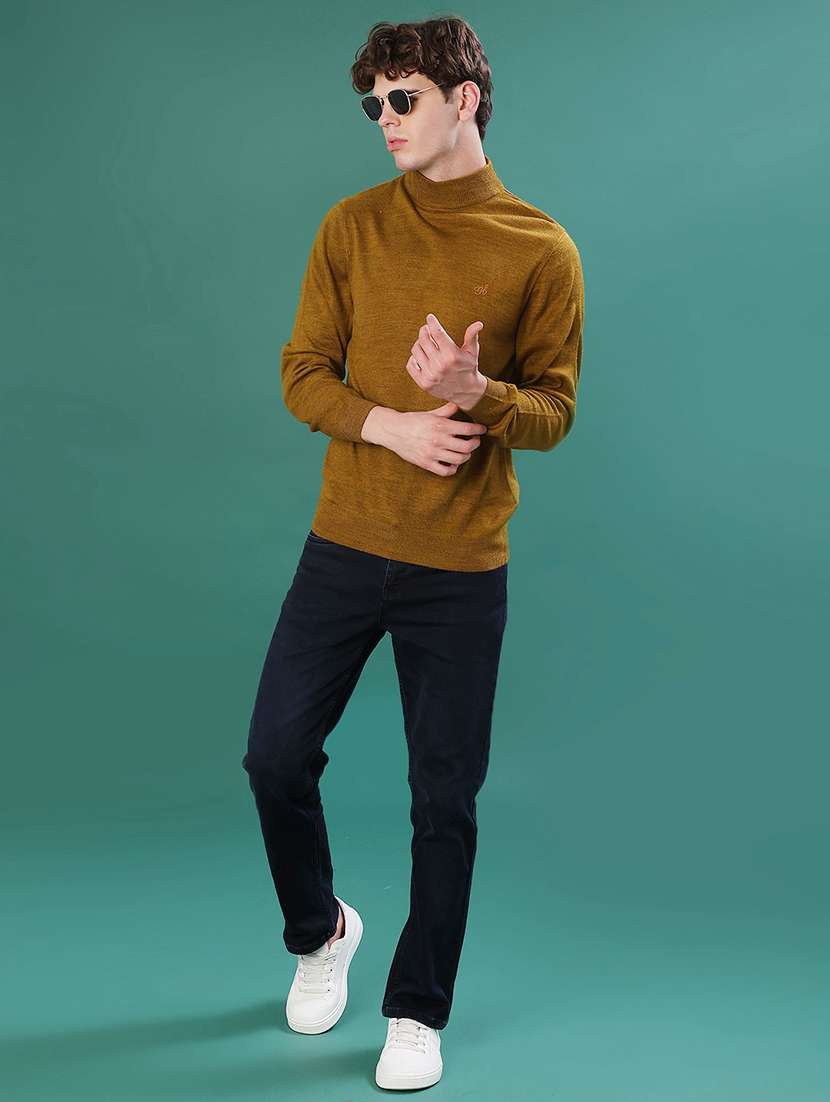 men solid long sleeve regular fit pullover - 22093066 -  Standard Image - 4