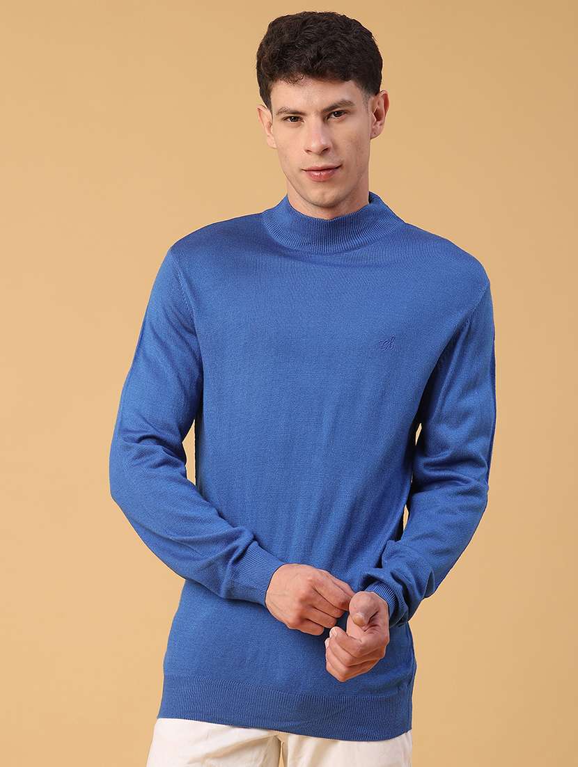men solid long sleeve regular fit pullover  - 22093067 -  Standard Image - 1
