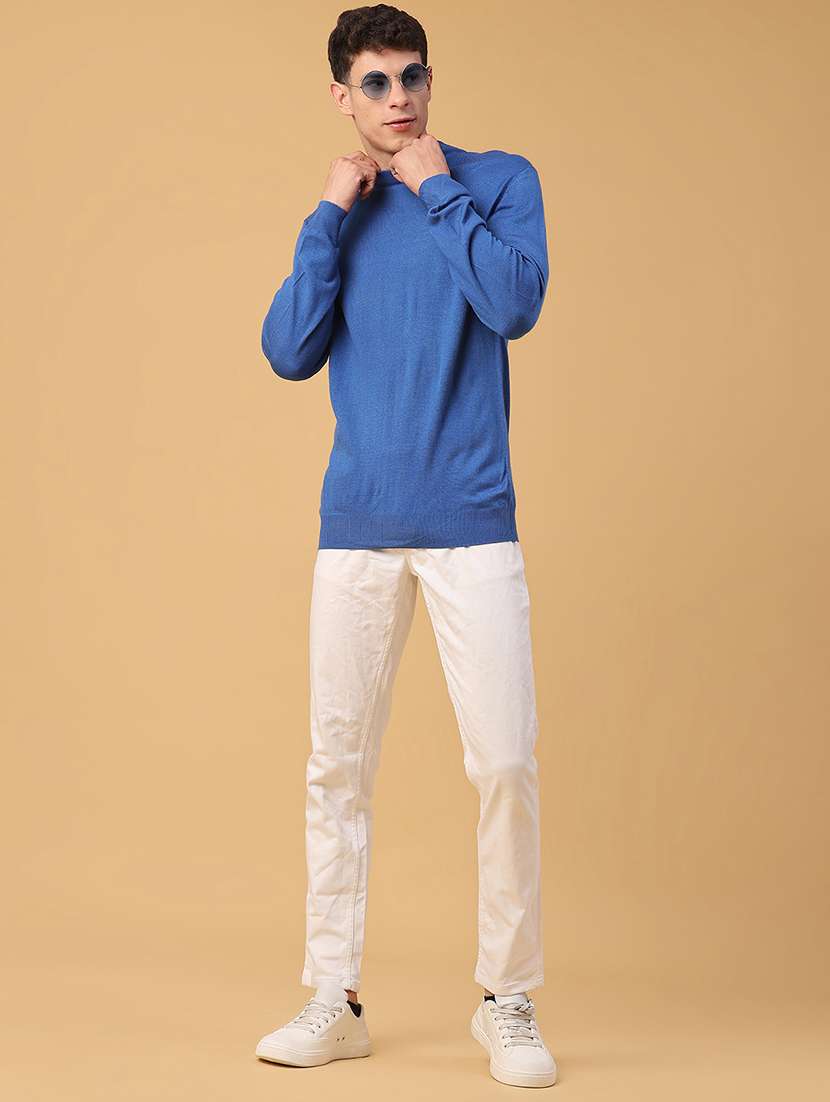 men solid long sleeve regular fit pullover  - 22093067 -  Standard Image - 4