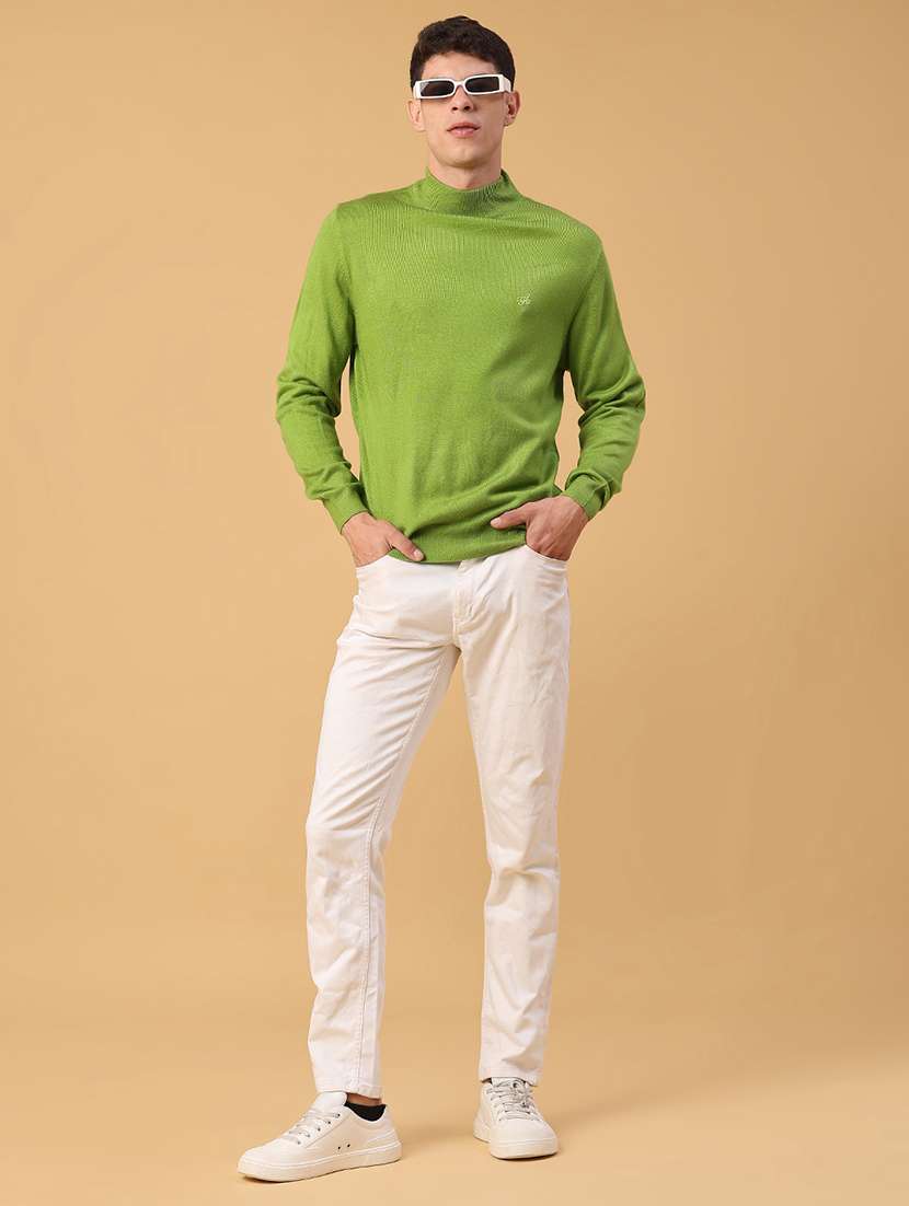 men solid long sleeve regualr fit pullover - 22093068 -  Standard Image - 4