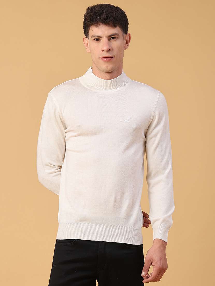 men solid long sleeve regualr fit pullover - 22093069 -  Standard Image - 1