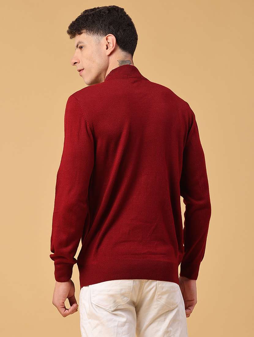 men solid long sleeve regualr fit pullover - 22093071 -  Standard Image - 4