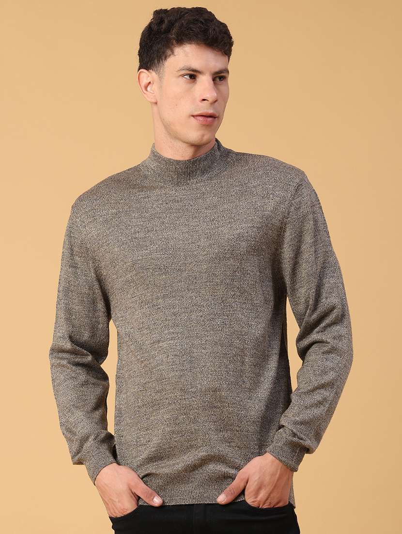 men solid long sleeve regualr fit pullover - 22093072 -  Standard Image - 1