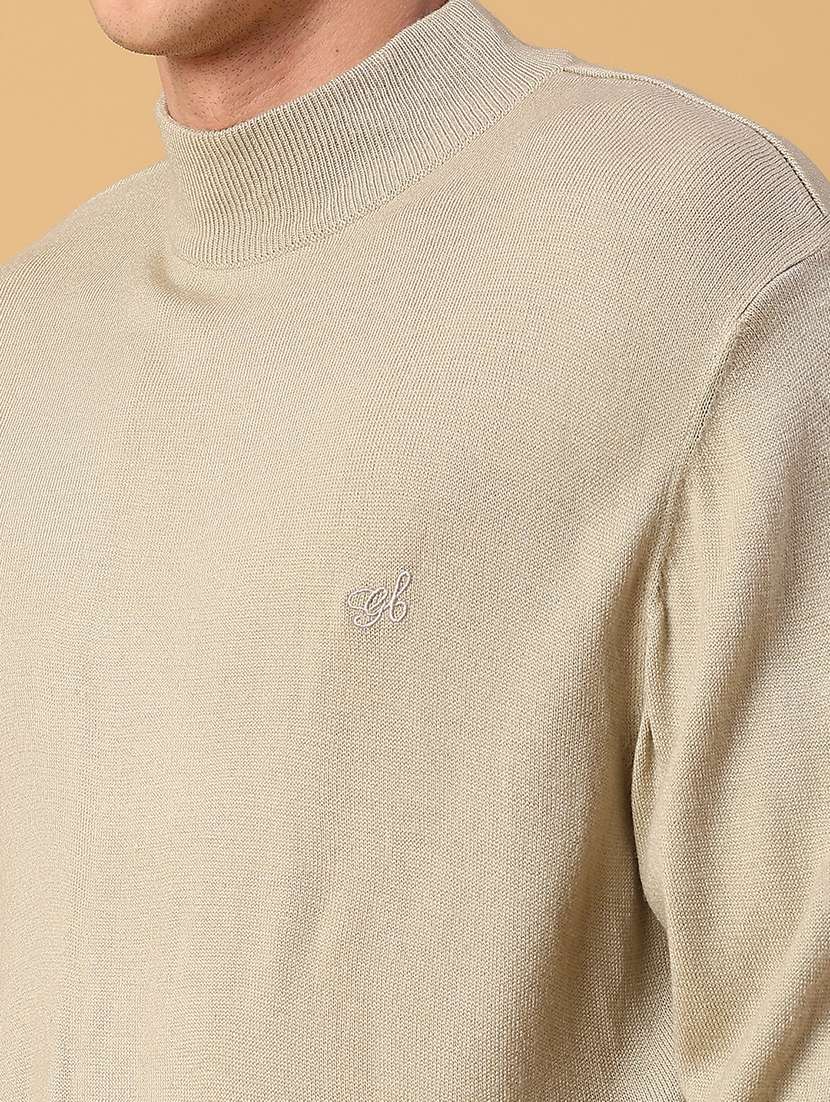 men solid long sleeve regualr fit pullover - 22093073 -  Standard Image - 4