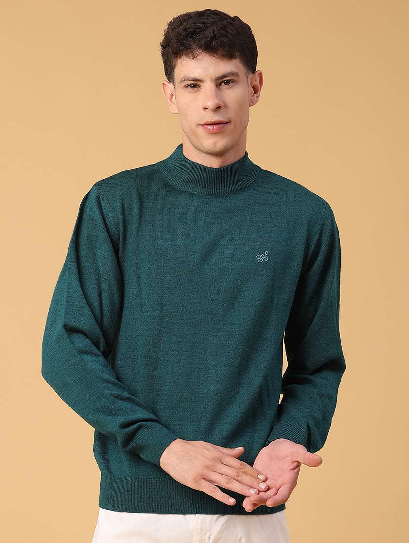 men solid long sleeve regualr fit pullover - 22093074 -  Standard Image - 1