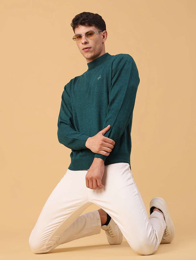 men solid long sleeve regualr fit pullover - 22093074 -  Standard Image - 4