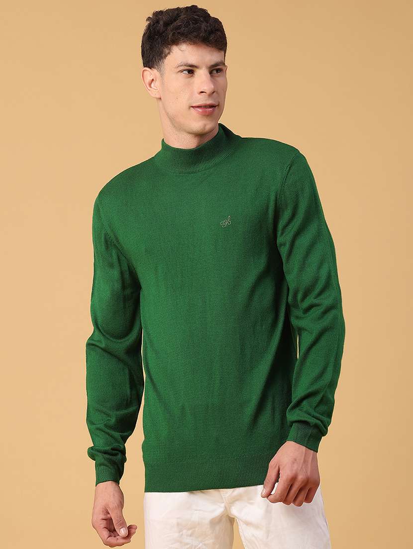 men solid long sleeve regualr fit pullover - 22093075 -  Standard Image - 1