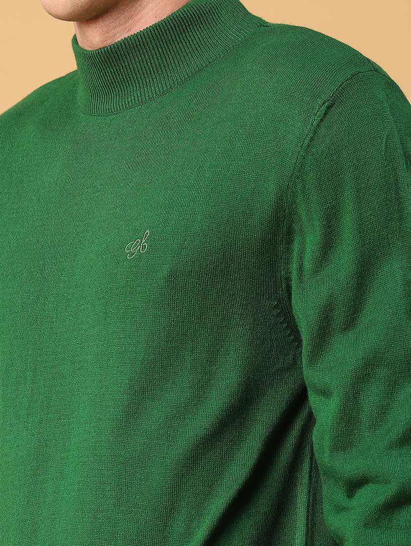 men solid long sleeve regualr fit pullover - 22093075 -  Standard Image - 4